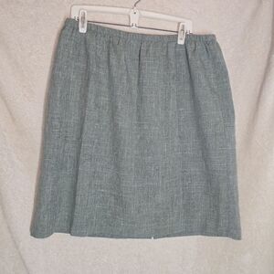 Helen Blake Size 20W 100% Polyester  Vintage Womens Skirt Green Open Slit